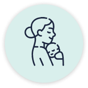 icono de bebe y mama